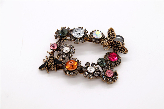 Custom Colorful Shoe Ornaments Clips For Woman Black / Nickel / Gold Color