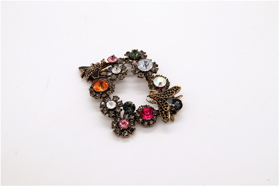 Custom Colorful Shoe Ornaments Clips For Woman Black / Nickel / Gold Color