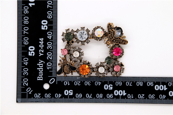Custom Colorful Shoe Ornaments Clips For Woman Black / Nickel / Gold Color