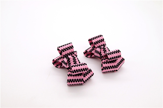 girl shoe-trimmed bow/Chequered coloured bow/Handmade coloured bow Lace, ribbon, mesh Various colors