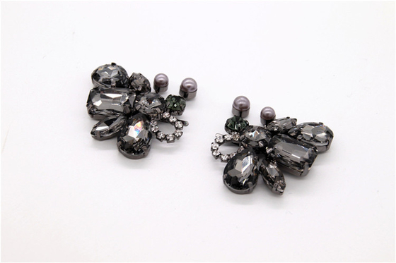 shoe buckle shoe clips rhinestones shoes clips zinc alloy ,copper Gun,nickle,gold