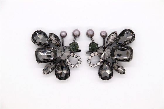 shoe buckle shoe clips rhinestones shoes clips zinc alloy ,copper Gun,nickle,gold