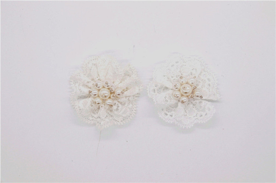 handmade accessories handmade flower /bridal wedding shoe decorative Lace satin black,white,red,dark blue