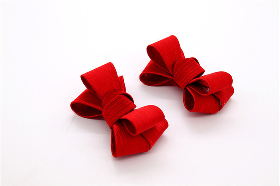 Ribbon coloured bow-tied shoe flower,Handmade footwear ornaments and flower Thread ribbon Beige ,white,black,red ,blue
