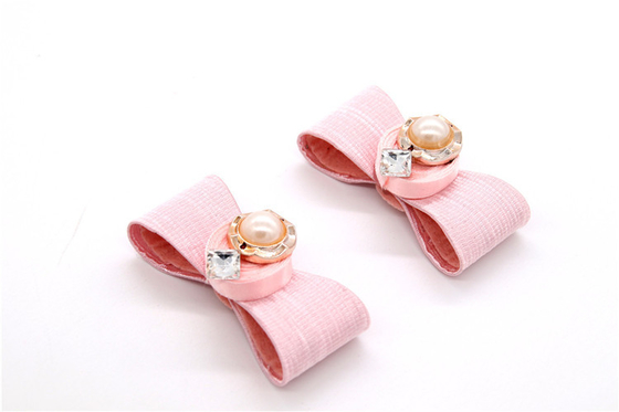 Ribbon coloured bow-tied shoe flower,Handmade footwear ornaments and flower Thread ribbon Beige ,white,black,red ,blue