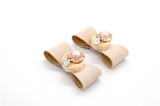 Ribbon coloured bow-tied shoe flower,Handmade footwear ornaments and flower Thread ribbon Beige ,white,black,red ,blue