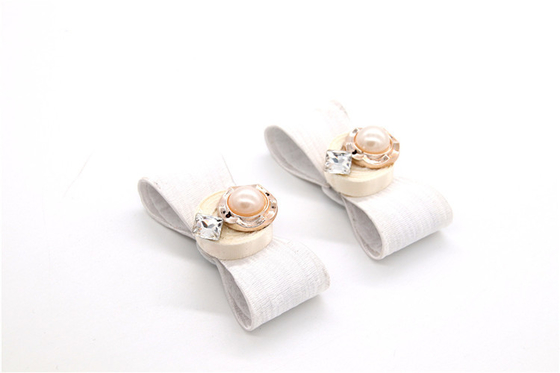Ribbon coloured bow-tied shoe flower,Handmade footwear ornaments and flower Thread ribbon Beige ,white,black,red ,blue