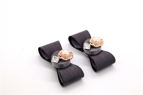 Ribbon coloured bow-tied shoe flower,Handmade footwear ornaments and flower Thread ribbon Beige ,white,black,red ,blue