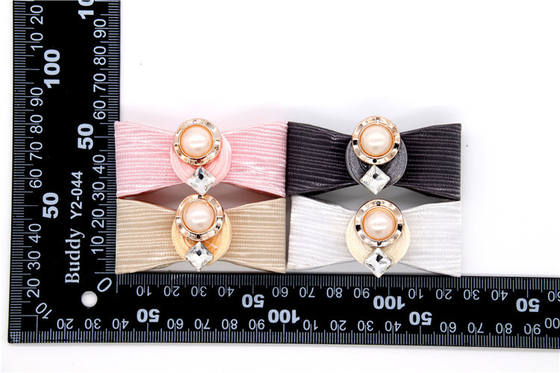Ribbon coloured bow-tied shoe flower,Handmade footwear ornaments and flower Thread ribbon Beige ,white,black,red ,blue