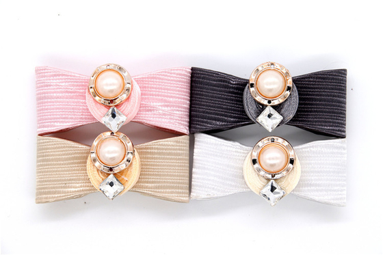 Ribbon coloured bow-tied shoe flower,Handmade footwear ornaments and flower Thread ribbon Beige ,white,black,red ,blue