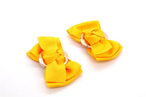 Ribbon coloured bow-tied shoe flower,Handmade footwear ornaments and flower Thread ribbon Beige ,white,black,red ,blue