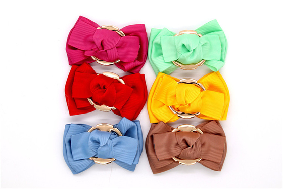 Ribbon coloured bow-tied shoe flower,Handmade footwear ornaments and flower Thread ribbon Beige ,white,black,red ,blue
