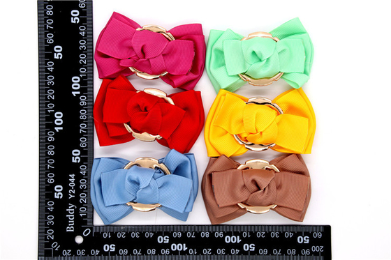 Ribbon coloured bow-tied shoe flower,Handmade footwear ornaments and flower Thread ribbon Beige ,white,black,red ,blue