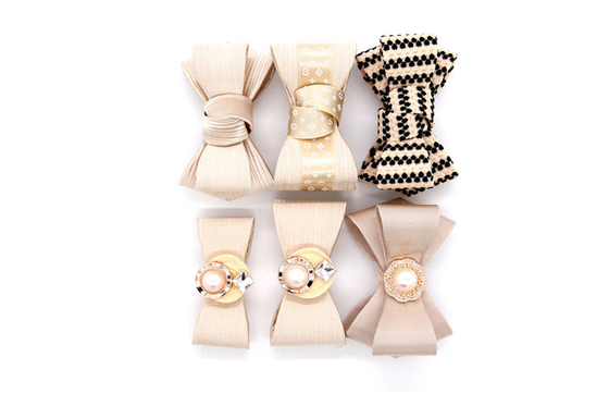 Ribbon coloured bow-tied shoe flower,Handmade footwear ornaments and flower Thread ribbon Beige ,white,black,red ,blue