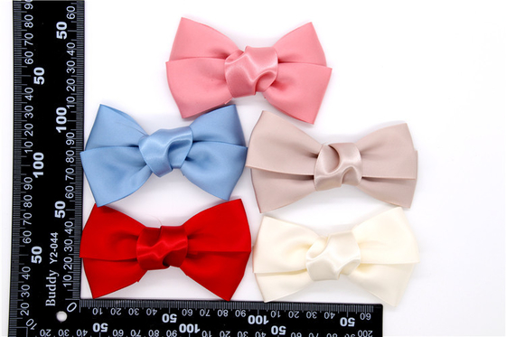 Ribbon coloured bow-tied shoe flower,Handmade footwear ornaments and flower Thread ribbon Beige ,white,black,red ,blue