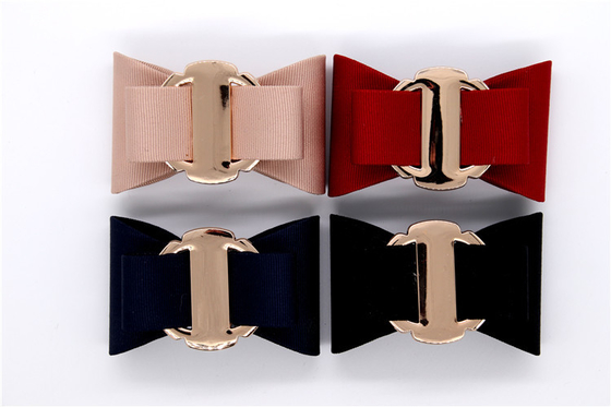 Ribbon coloured bow-tied shoe flower,Handmade footwear ornaments and flower Thread ribbon Beige ,white,black,red ,blue