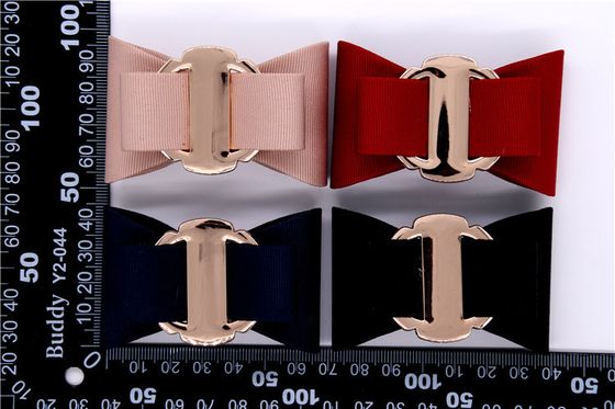 Ribbon coloured bow-tied shoe flower,Handmade footwear ornaments and flower Thread ribbon Beige ,white,black,red ,blue