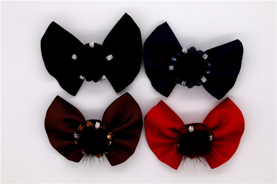Ribbon coloured bow-tied shoe flower,Handmade footwear ornaments and flower Thread ribbon Beige ,white,black,red ,blue
