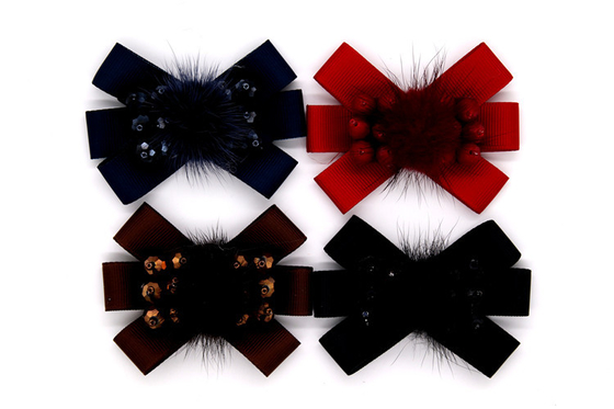 Ribbon coloured bow-tied shoe flower,Handmade footwear ornaments and flower Thread ribbon Beige ,white,black,red ,blue
