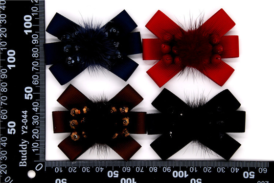 Ribbon coloured bow-tied shoe flower,Handmade footwear ornaments and flower Thread ribbon Beige ,white,black,red ,blue