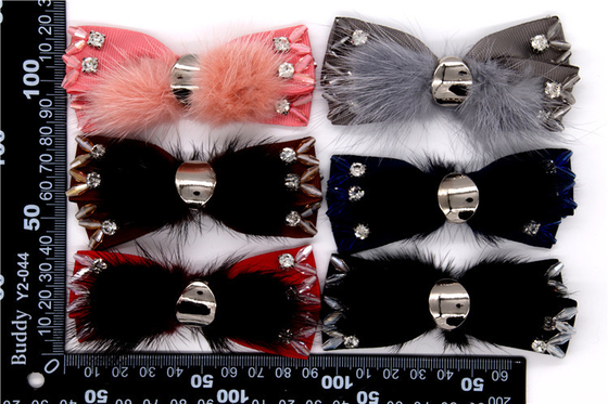 Ribbon coloured bow-tied shoe flower,Handmade footwear ornaments and flower Thread ribbon Beige ,white,black,red ,blue