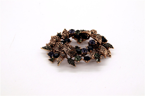 Round Shape Rhinestone Shoe Clips Elegant Beautiful Appearance SGS Certificate