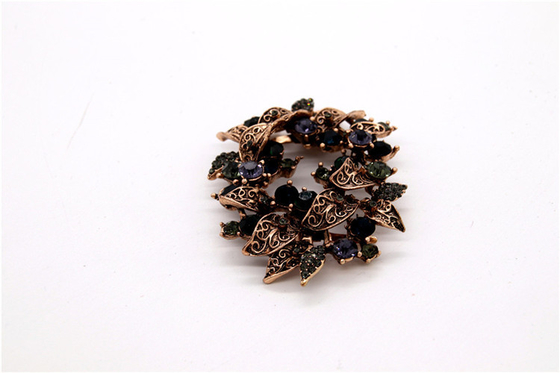Round Shape Rhinestone Shoe Clips Elegant Beautiful Appearance SGS Certificate