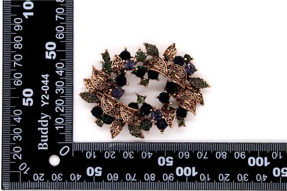 Round Shape Rhinestone Shoe Clips Elegant Beautiful Appearance SGS Certificate