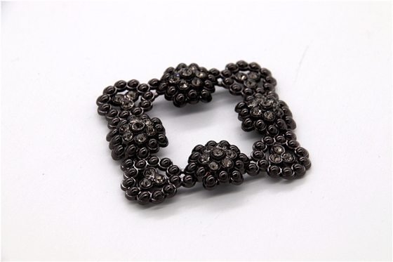 Women Rhinestone Shoe Clips Square Shape With Professional Design