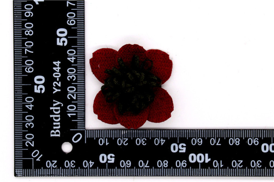 Hand Sintered Edge Flower /girl flower made of satin ribbons/Hand-simulated flower Various colors Fabric, wool