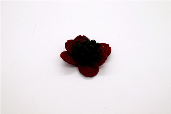 Hand Sintered Edge Flower /girl flower made of satin ribbons/Hand-simulated flower Various colors Fabric, wool