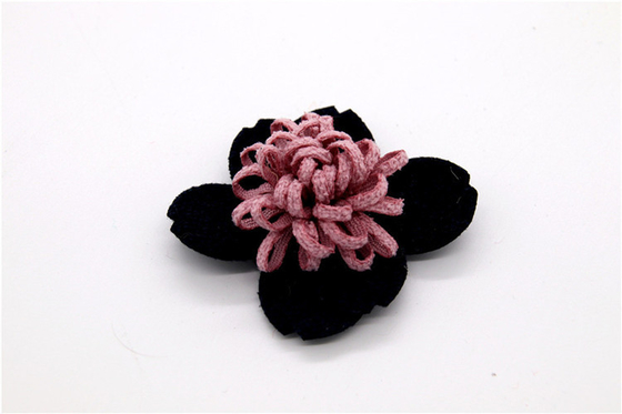 Hand Sintered Edge Flower /girl flower made of satin ribbons/Hand-simulated flower Various colors Fabric, wool
