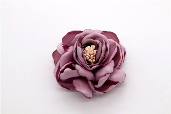 Hand Sintered Edge Flower /girl flower made of satin ribbons/Hand-simulated flower Various colors Fabric, wool