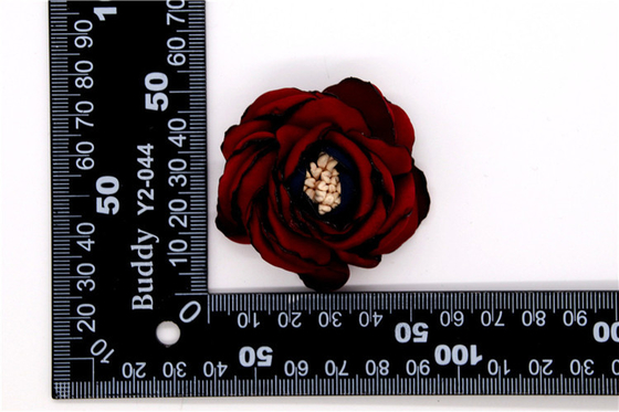 Hand Sintered Edge Flower /girl flower made of satin ribbons/Hand-simulated flower Various colors Fabric, wool