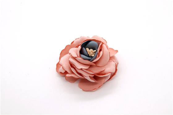 Hand Sintered Edge Flower /girl flower made of satin ribbons/Hand-simulated flower Various colors Fabric, wool