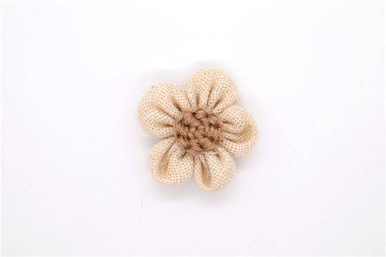 Hand Sintered Edge Flower /girl flower made of satin ribbons/Hand-simulated flower Various colors Fabric, wool