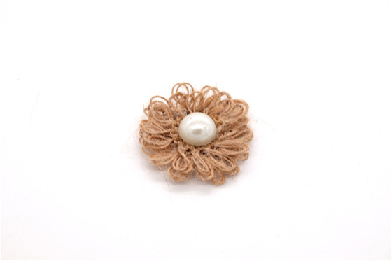Hand Sintered Edge Flower /girl flower made of satin ribbons/Hand-simulated flower Various colors Fabric, wool