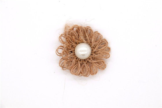 Hand Sintered Edge Flower /girl flower made of satin ribbons/Hand-simulated flower Various colors Fabric, wool