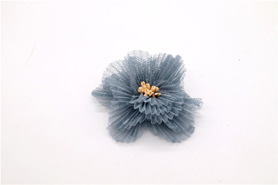 OEM Service Shoe Lace Flowers Mesh Black / White / Red / Blue For Women