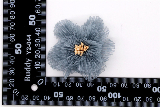 OEM Service Shoe Lace Flowers Mesh Black / White / Red / Blue For Women