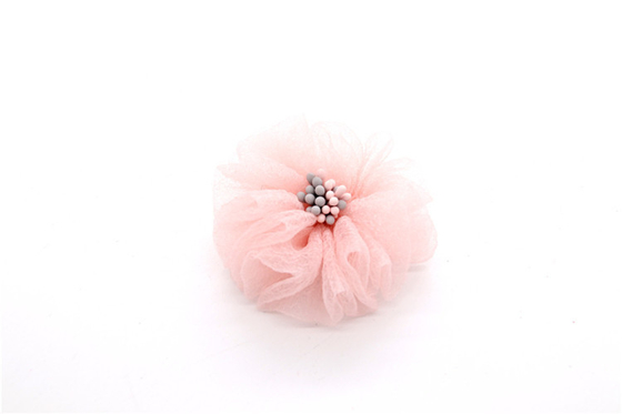 Handmade Girl Shoe Lace Flowers For Shoes / Hair / Headband SGS Certificated