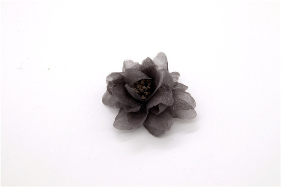 girl Chiffon flower shoe clips/Sewing Bead Handmade Flower Yarn, lace, Chiffon Grey,black,white,red,blue