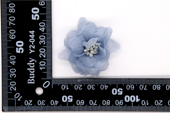 girl Chiffon flower shoe clips/Sewing Bead Handmade Flower Yarn, lace, Chiffon Grey,black,white,red,blue