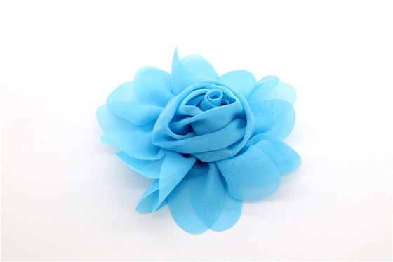 girl Chiffon flower shoe clips/Sewing Bead Handmade Flower Yarn, lace, Chiffon Grey,black,white,red,blue