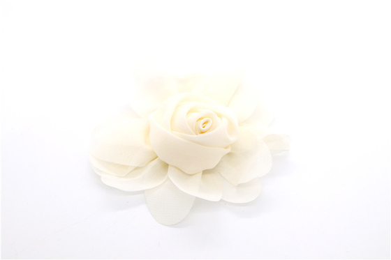 girl Chiffon flower shoe clips/Sewing Bead Handmade Flower Yarn, lace, Chiffon Grey,black,white,red,blue
