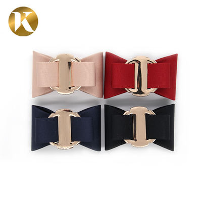 Customized Decorative Shoe Clips Handicrafts / Bonded Leather Style
