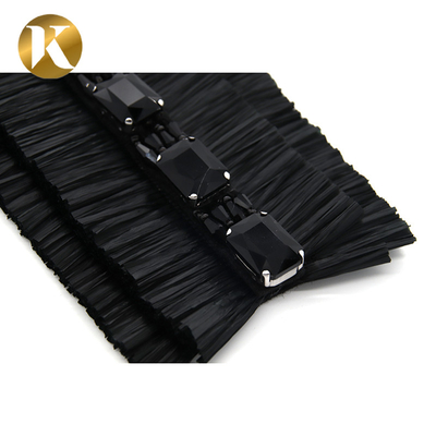High - Grade Rhinestone Fashion Shoe Decoration 145*75mm Special Cloth Material