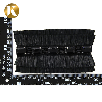 High - Grade Rhinestone Fashion Shoe Decoration 145*75mm Special Cloth Material