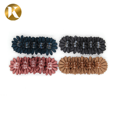 Handicrafts Chrysanthemum Crystal Shoe Buckles With SGS Certification