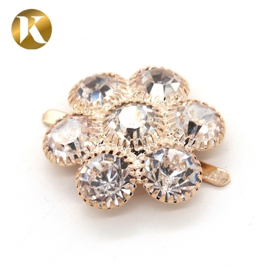 Custom Decorative Shoe Clips , Flower Shape Shoe Accessories Clips